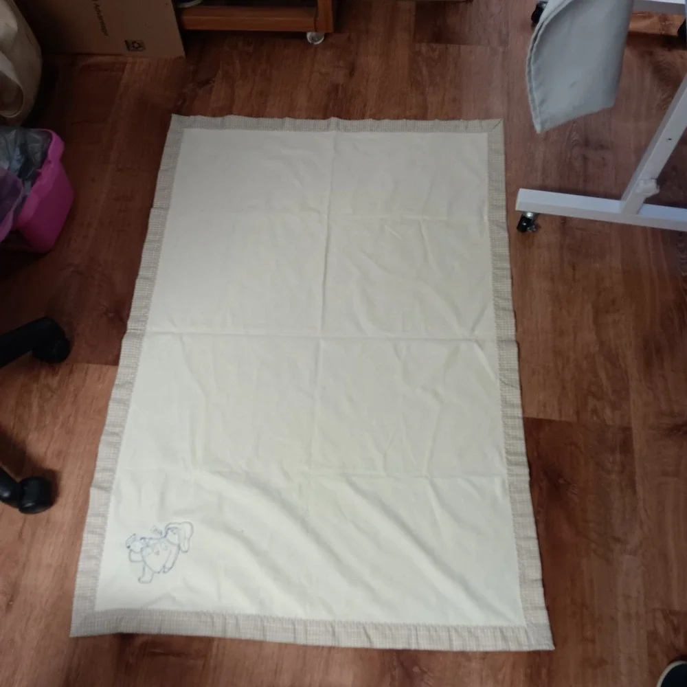 VTG Paddington Bear Quiltex Eden Toys Baby Blanket Made USA Embroidered 80s
